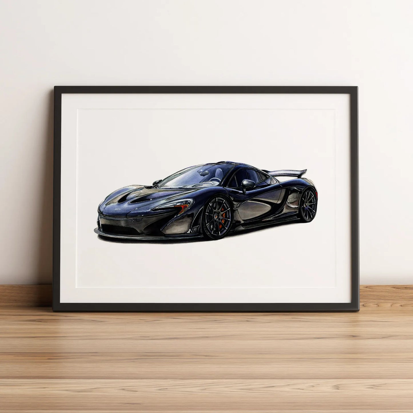 Illustration automobile de la McLaren P1 dessinée à la main par l'artiste Anthony Caillon.
